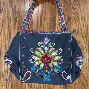 Embroidered Floral Women's Bag
